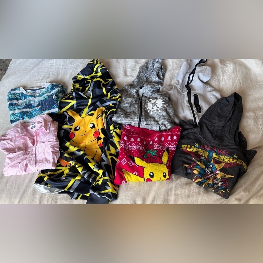 BUNDLE of Boys Hoodies/Jackets - Size 8 - All gently used - Seven items